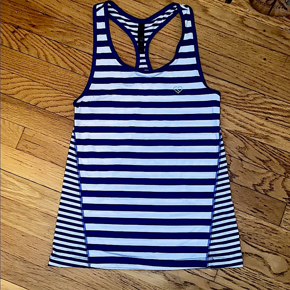 Blue/White stripped athletic tank